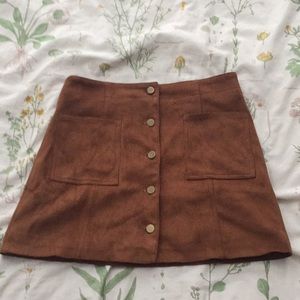 Faux suede skirt!